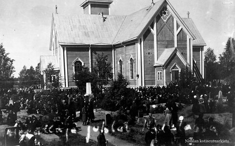 Katso suurempi versio kuvasta Nivalan herättäjäjuhlat 1933. Kirsti Mäenpään kotialbumi